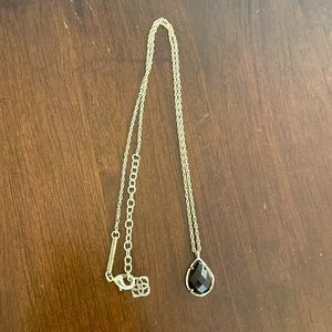 Kendra Scott Kiri Black Teardrop Necklace - perfect condition
